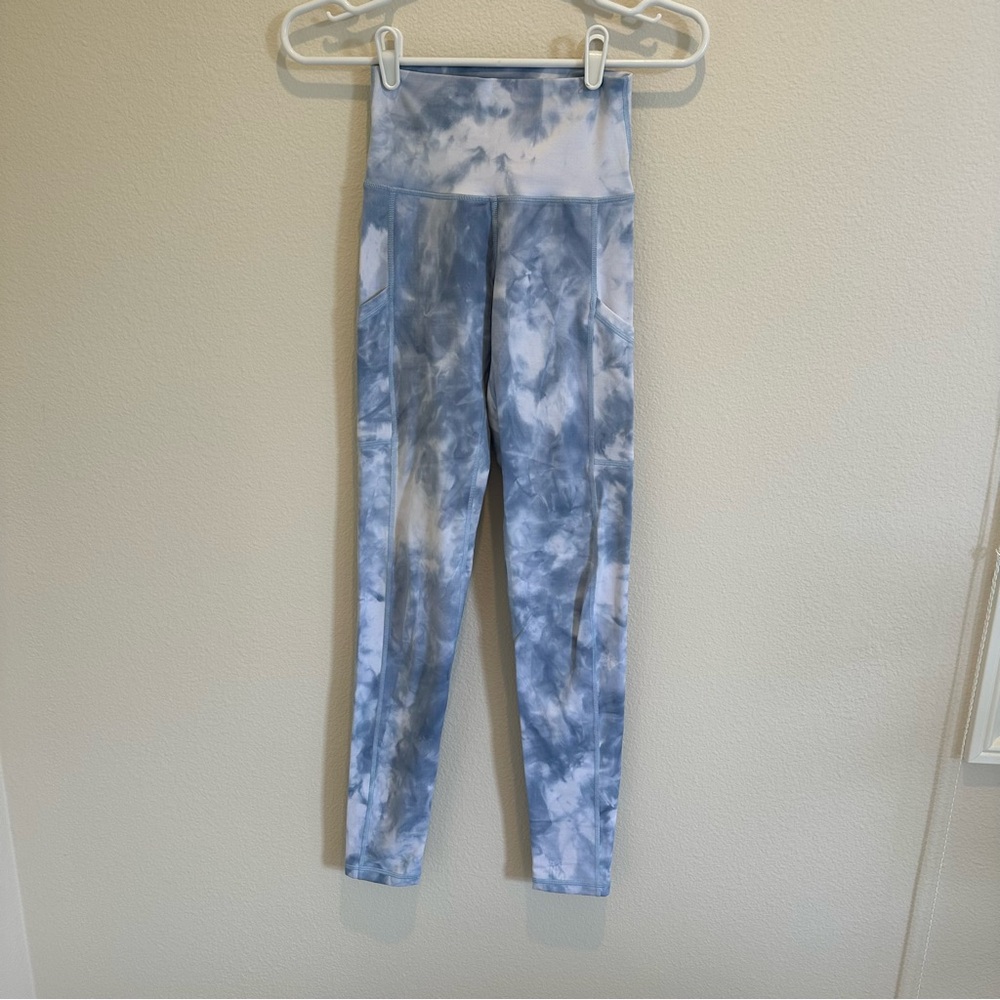 Women's Tie-Dye Blue Leggings